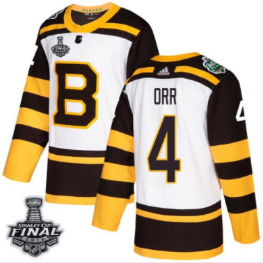 Bruins #4 Bobby Orr Weiß Classic 2019 Stanley Cup Final Stitched